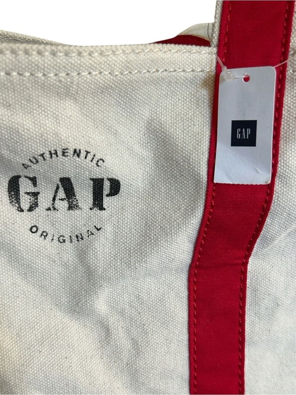Gap Canvas Shopper Medium Tote Bag in Tomatoe Sauce - Picture 6 of 11